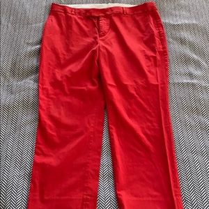 Banana Republic Red Cotton Capris